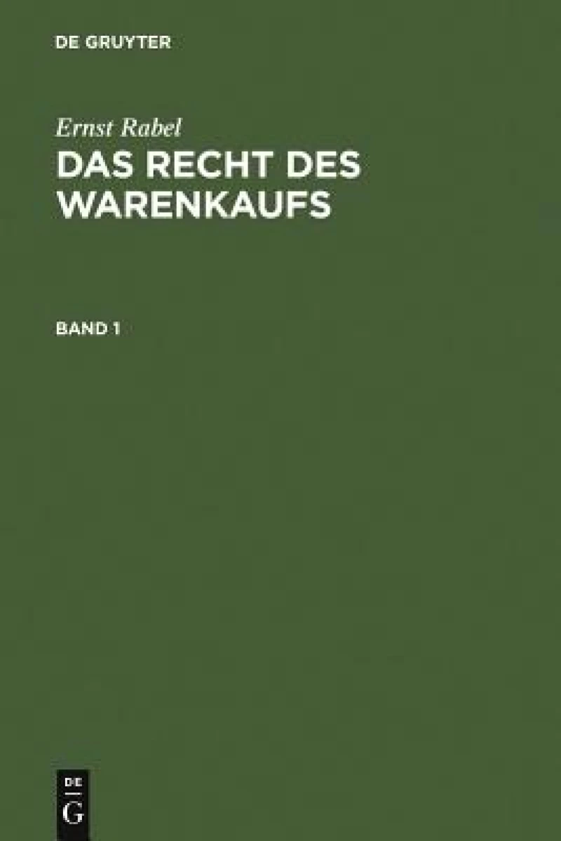 Recht des Warenkaufs. Band 1