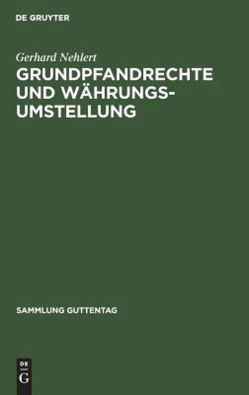 Grundpfandrechte und Währungsumstellung