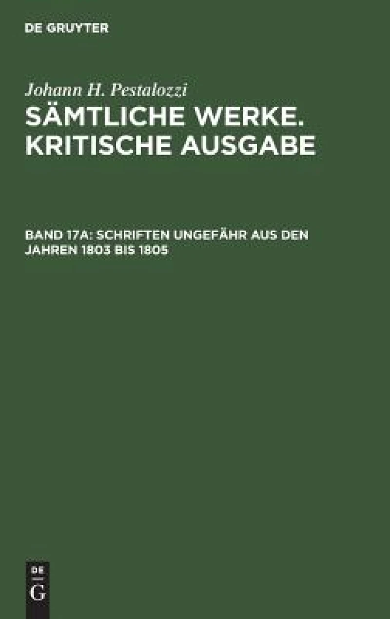 Schriften Ungefähr Aus Den Jahren 1803 Bis 1805