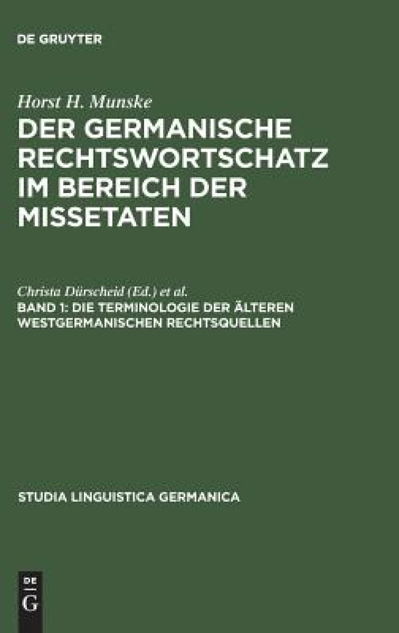 Terminologie der älteren westgermanischen Rechtsquellen