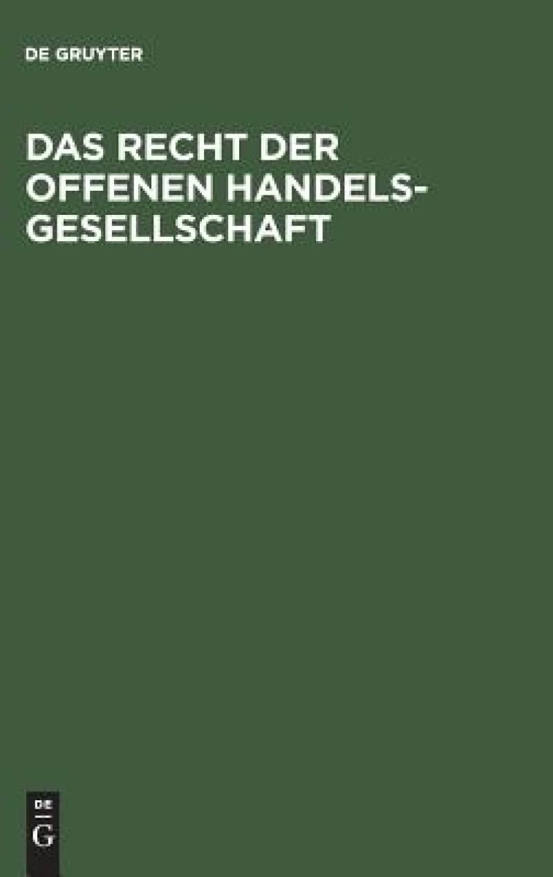 Recht der Offenen Handelsgesellschaft