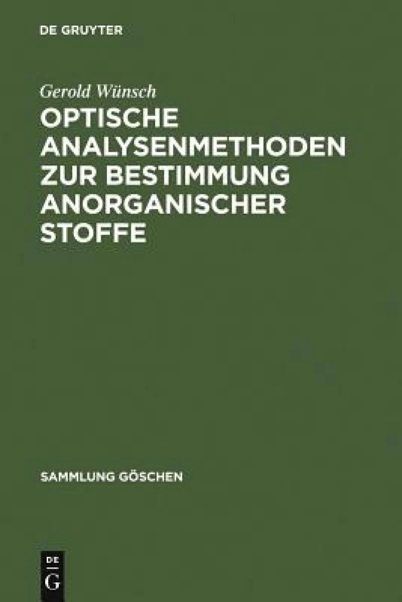 Optische Analysenmethoden Zur Bestimmung Anorganischer Stoffe