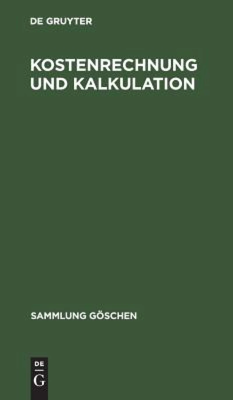 Kostenrechnung und Kalkulation