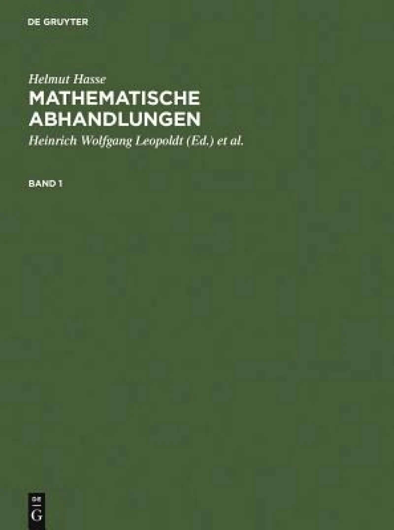 Mathematische Abhandlungen. 1