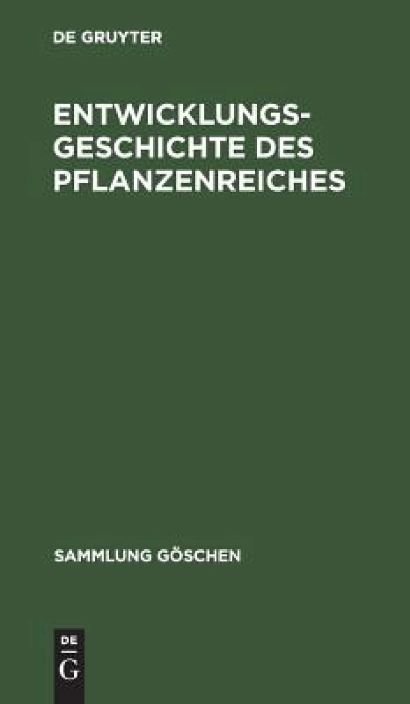 Entwicklungsgeschichte Des Pflanzenreiches
