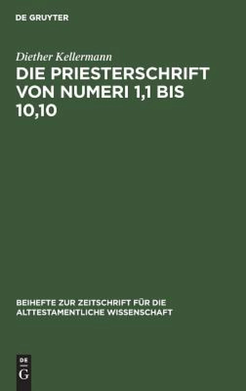 Priesterschrift von Numeri 1,1 bis 10,10