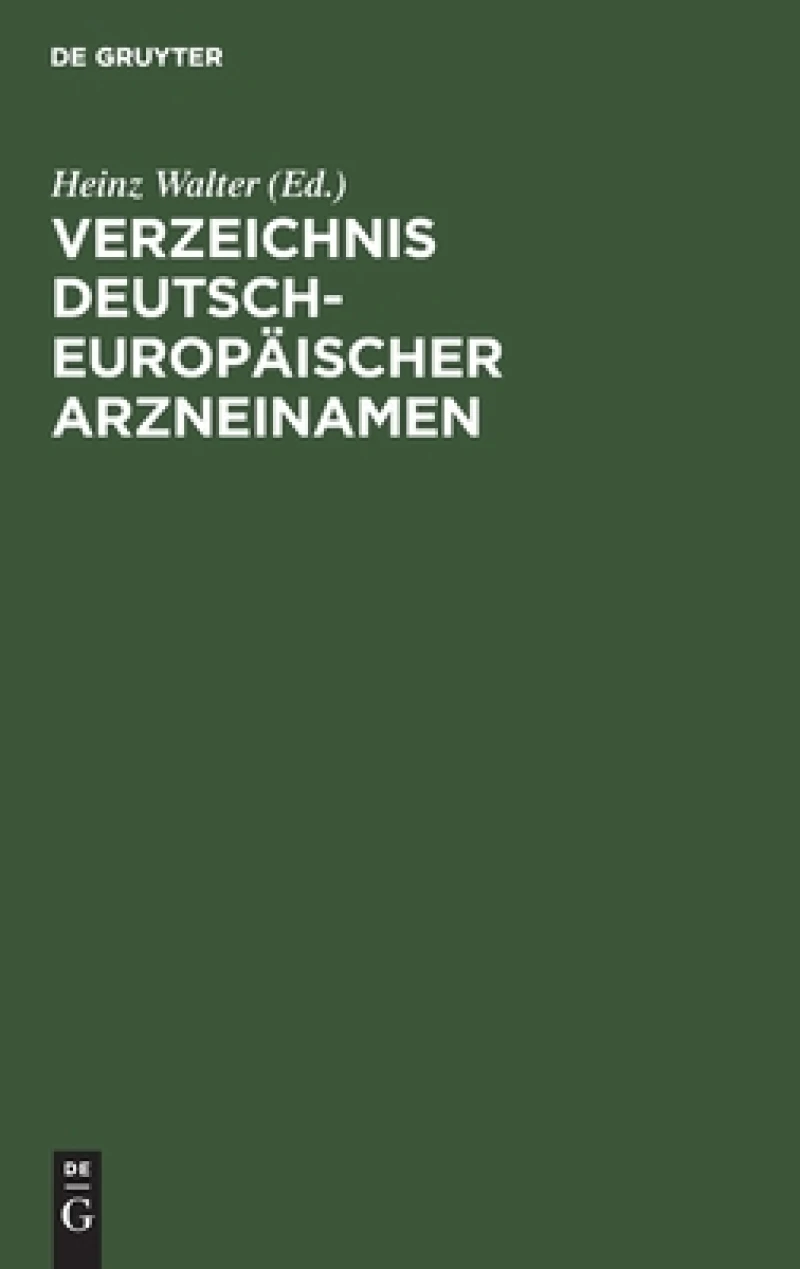 Verzeichnis Deutsch-Europäischer Arzneinamen