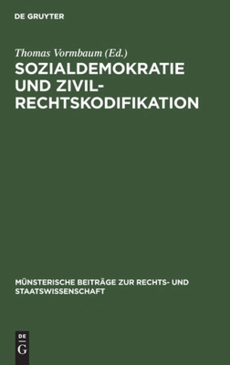 Sozialdemokratie und Zivilrechtskodifikation