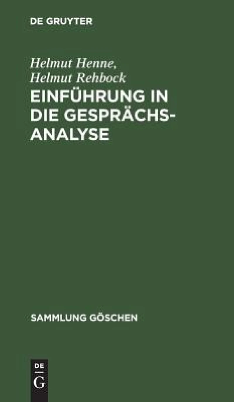 Einführung in Die Gesprächsanalyse