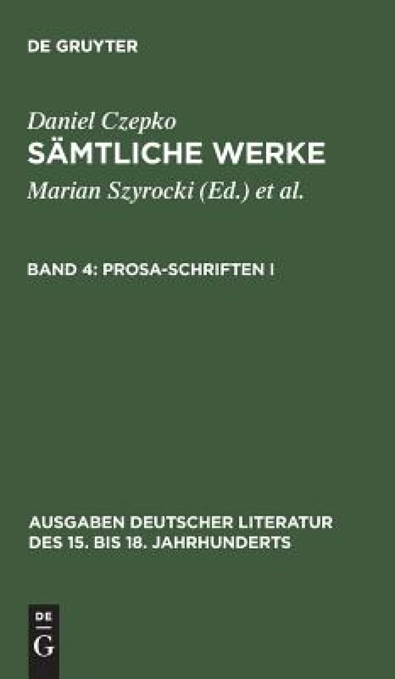 Prosa-schriften I