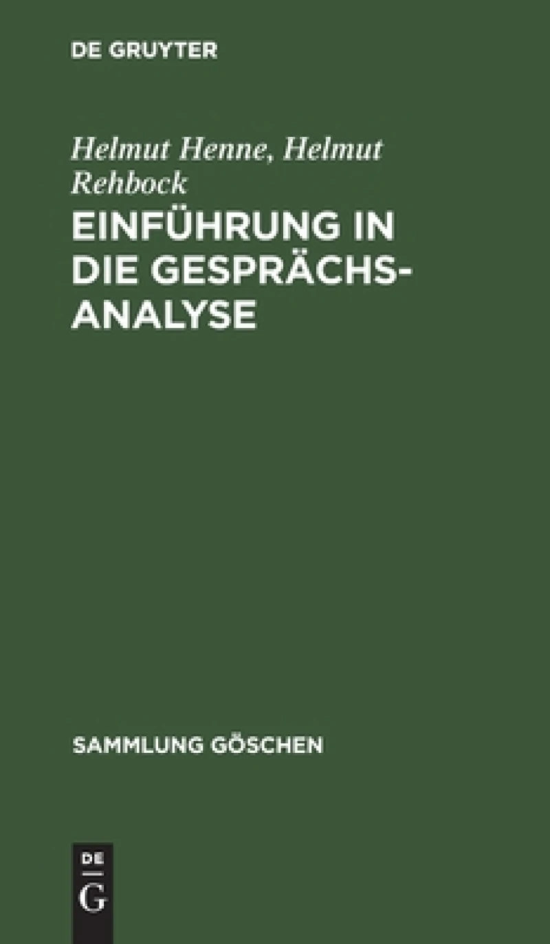 Einführung in die Gesprächsanalyse