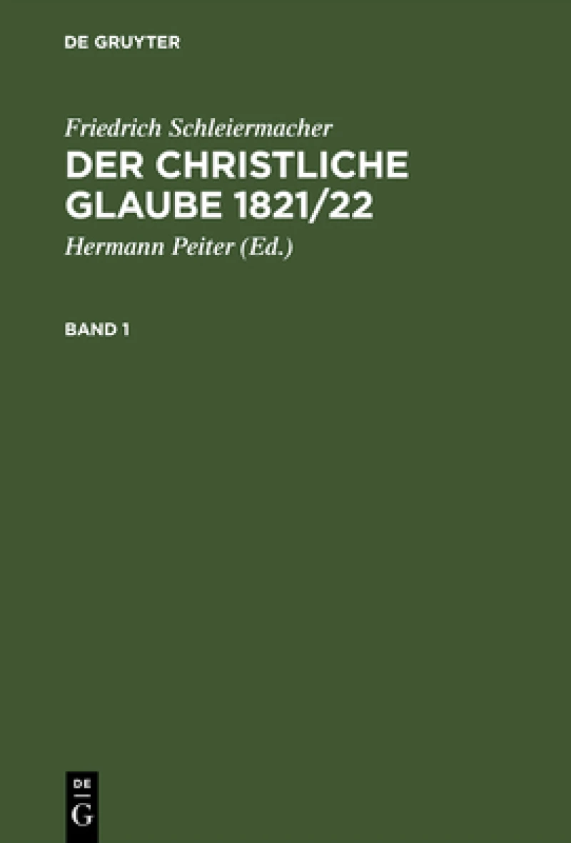 christliche Glaube 1821/22