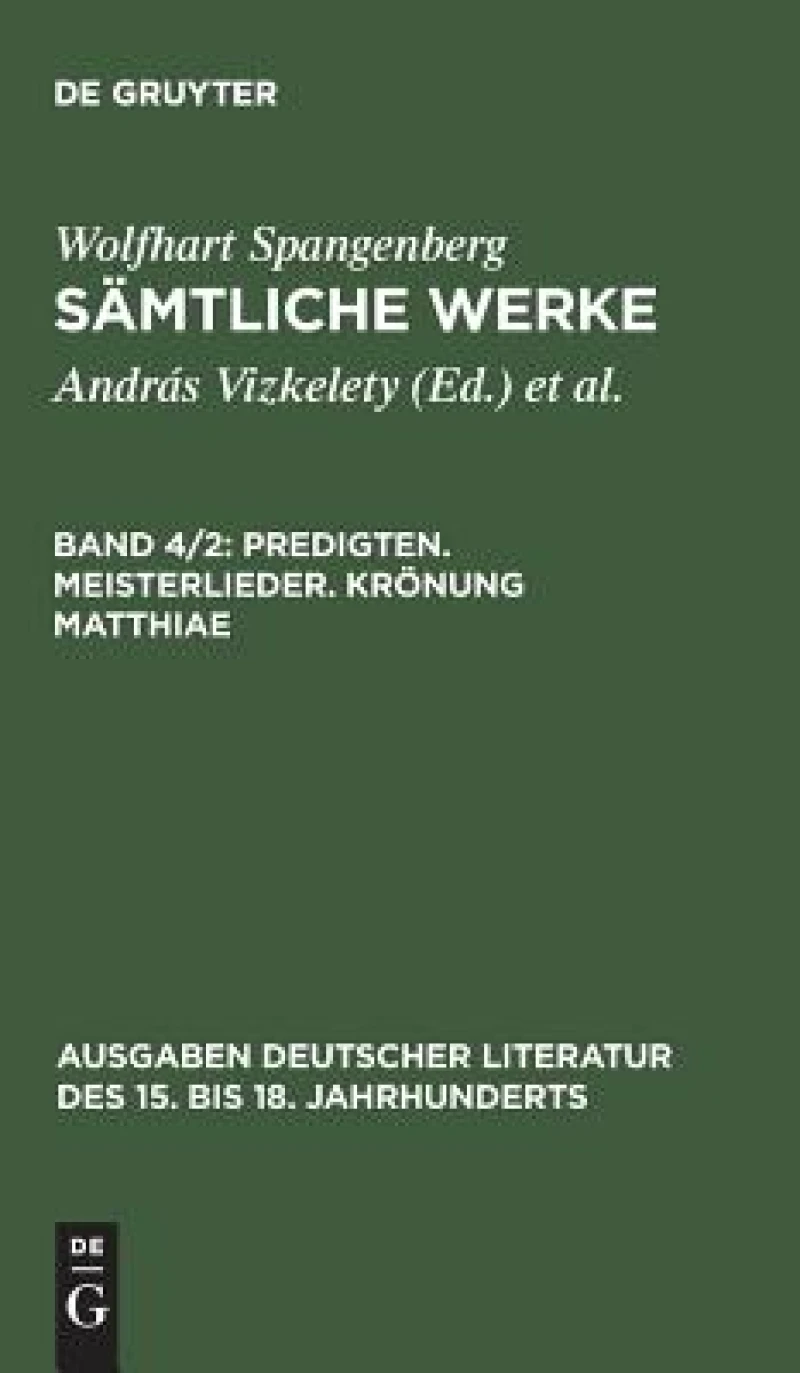 Predigten. Meisterlieder. Krönung Matthiae