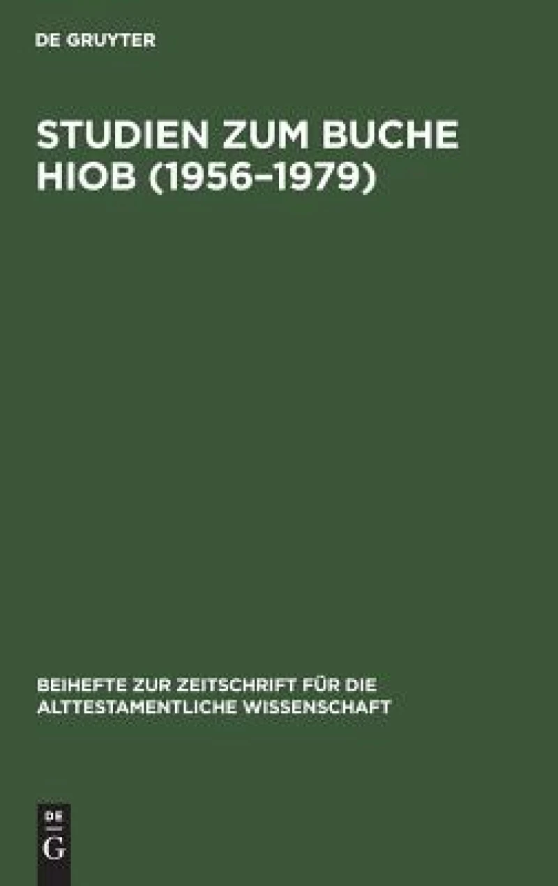 Studien zum Buche Hiob (1956–1979)