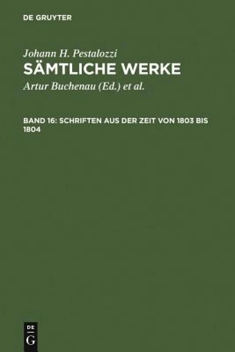 Schriften aus der Zeit von 1803 bis 1804