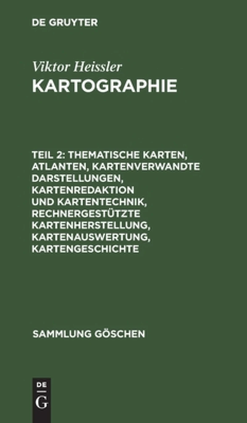 Thematische Karten, Atlanten, kartenverwandte Darstellungen, Kartenredaktion und Kartentechnik, rechnergestützte Kartenherstellung, Kartenauswertung, Kartengeschichte