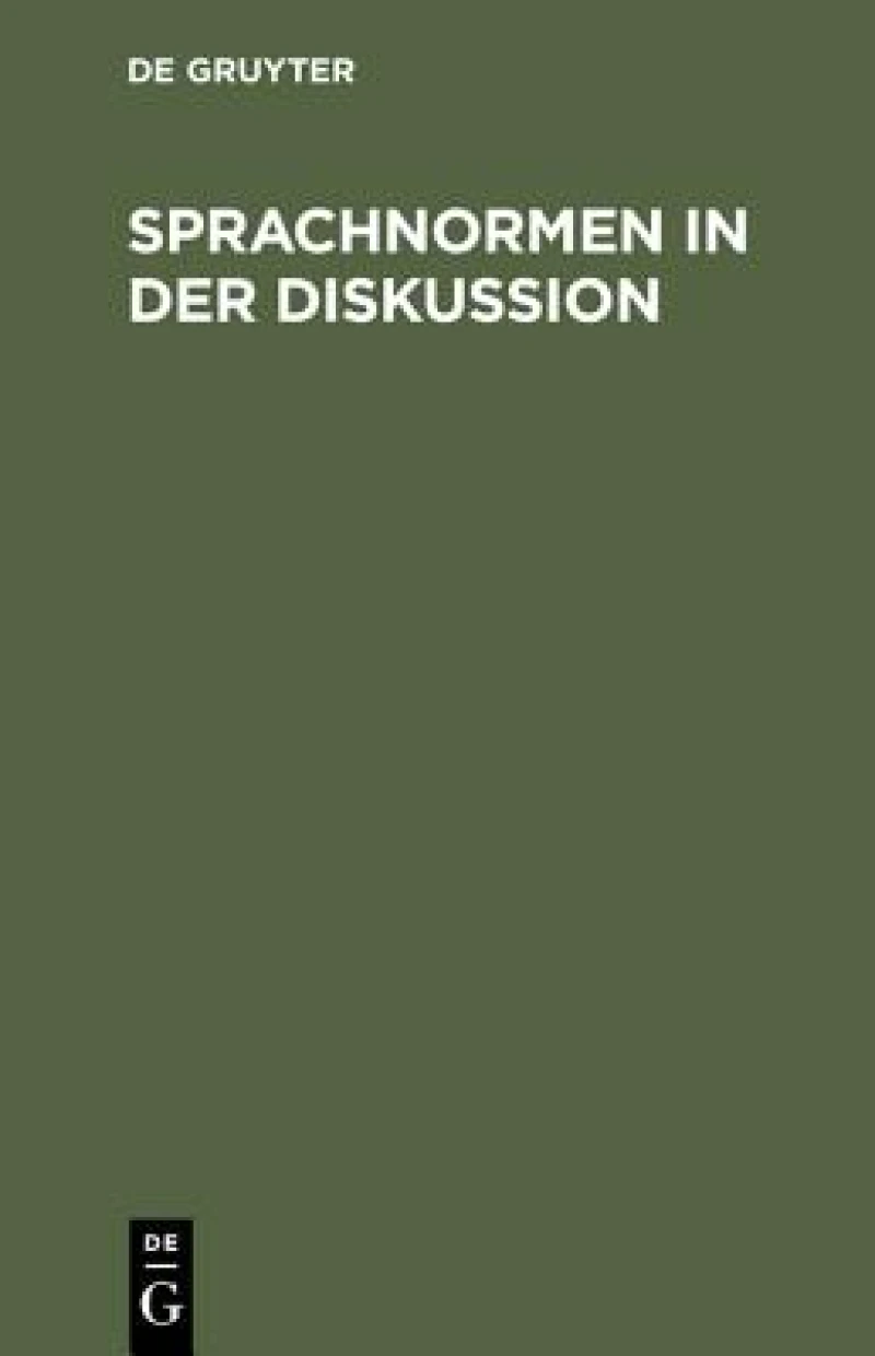 Sprachnormen in Der Diskussion