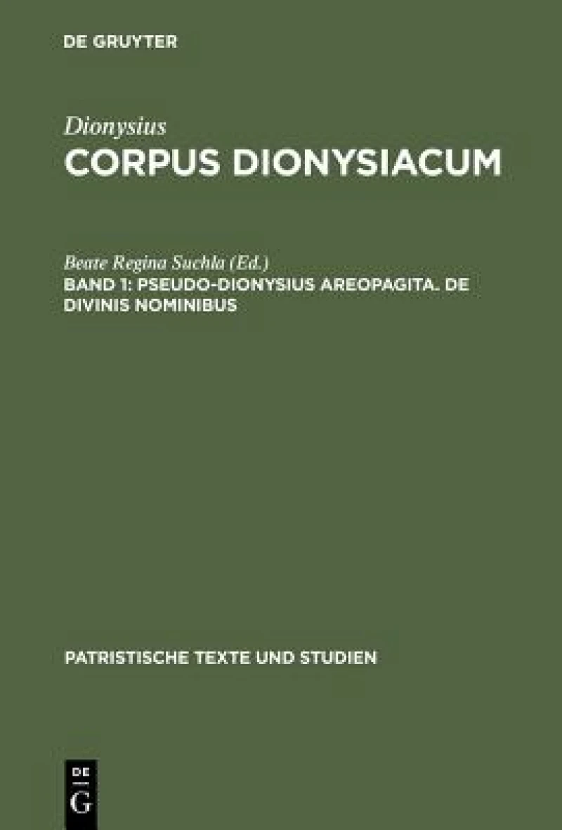 Pseudo-Dionysius Areopagita. De Divinis Nominibus