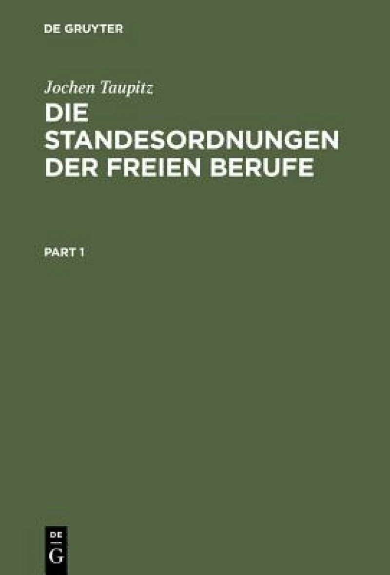 Standesordnungen der freien Berufe