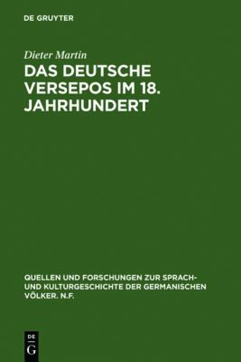 deutsche Versepos im 18. Jahrhundert