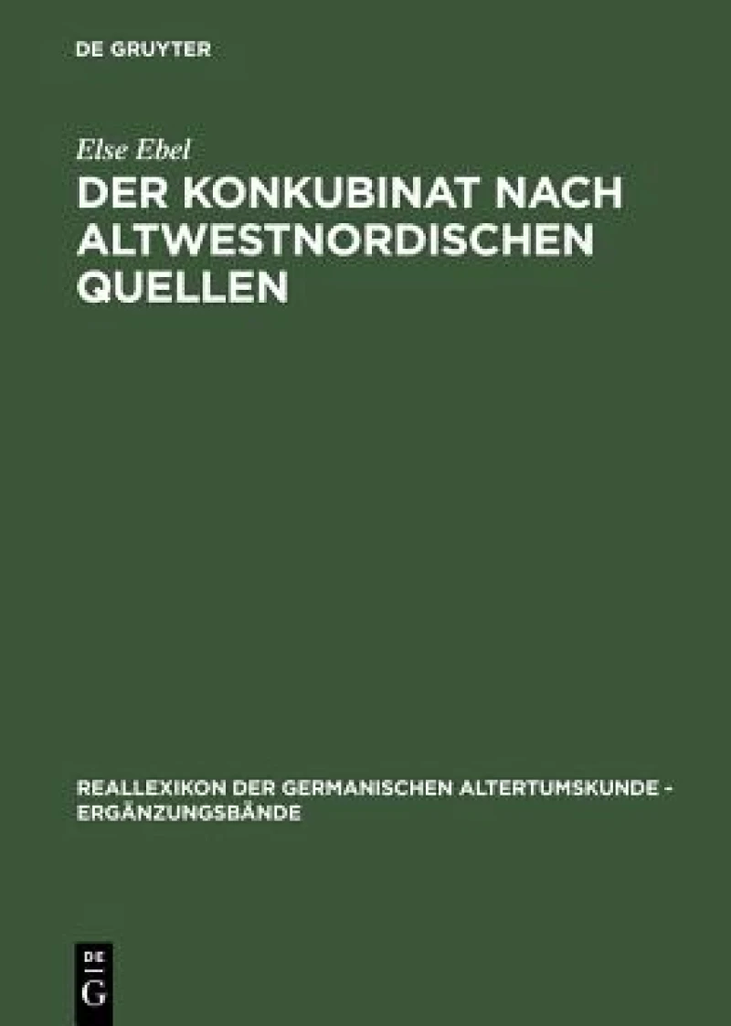Konkubinat nach altwestnordischen Quellen