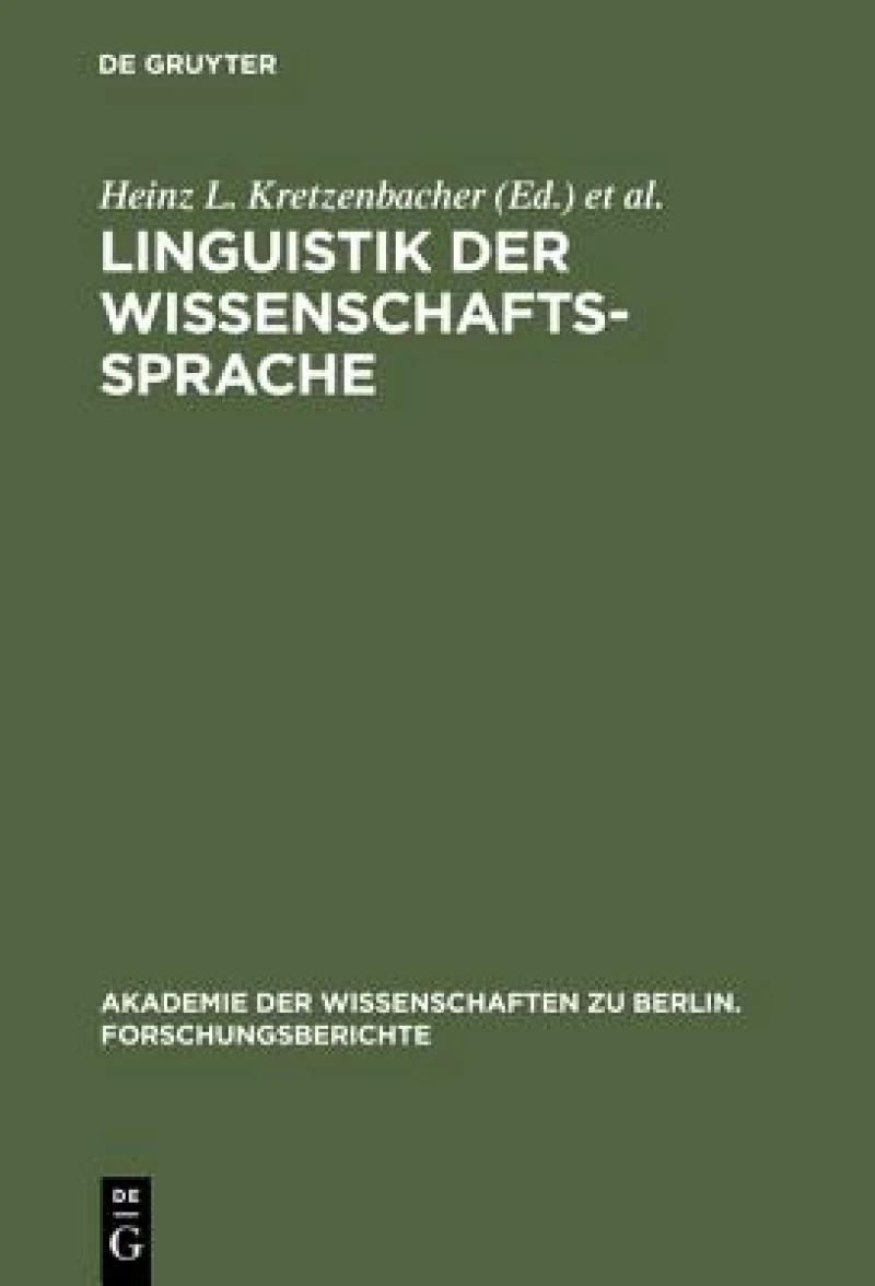 Linguistik Der Wissenschaftssprache