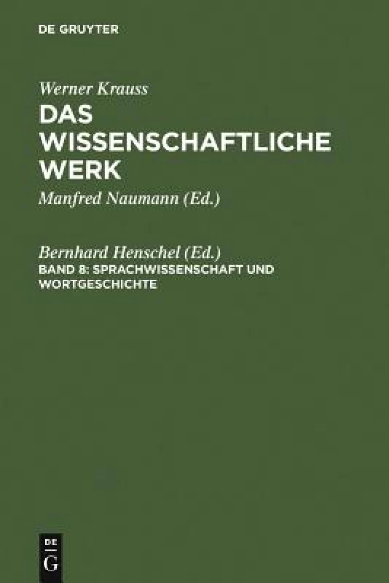 Sprachwissenschaft und Wortgeschichte