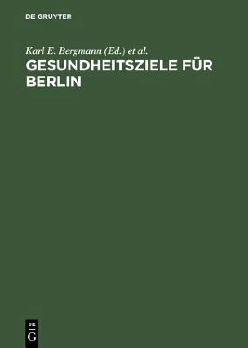 Gesundheitsziele Für Berlin