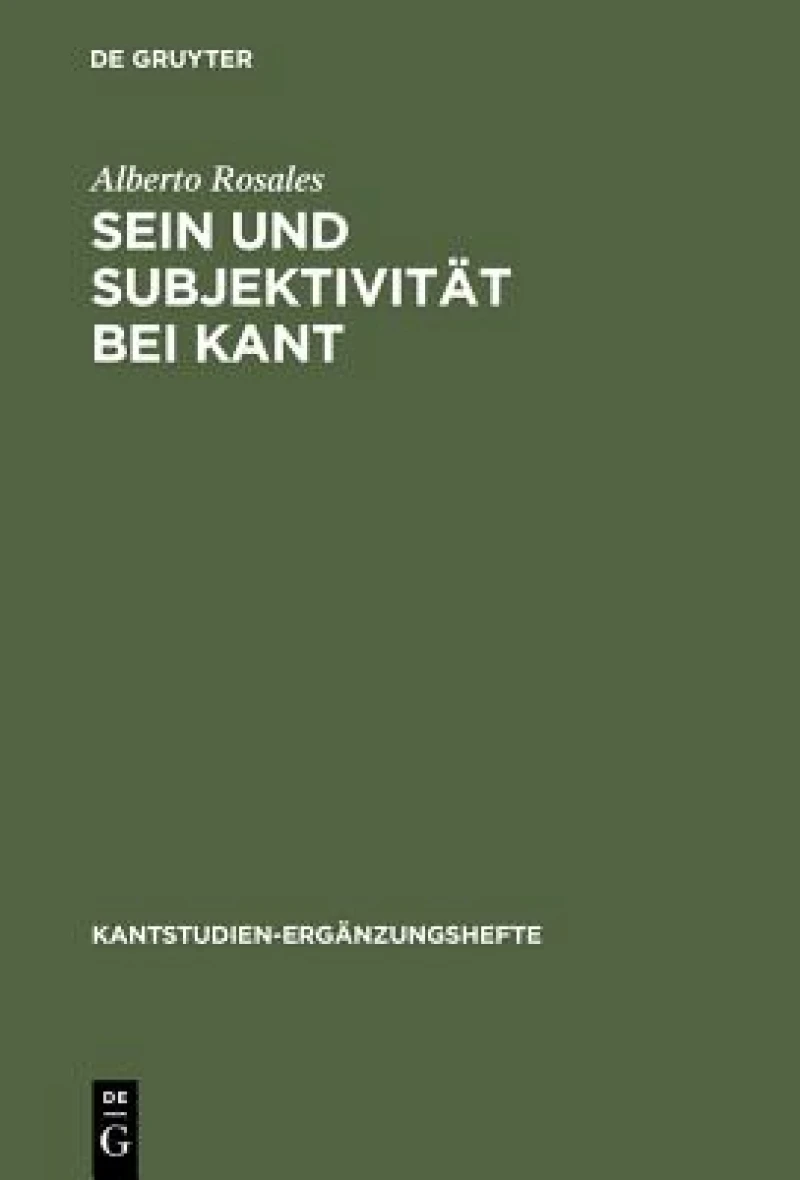 Sein und Subjektivität bei Kant