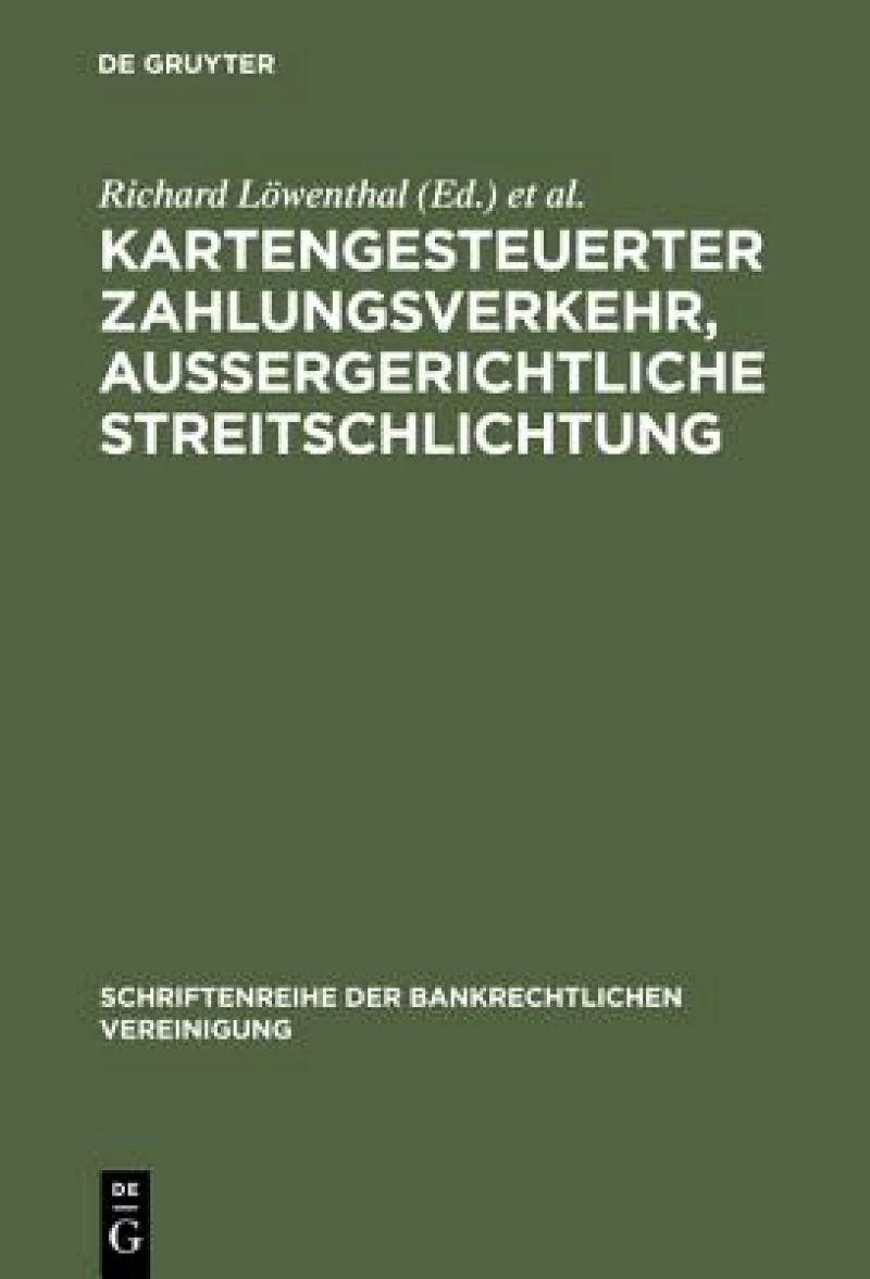Kartengesteuerter Zahlungsverkehr, außergerichtliche Streitschlichtung