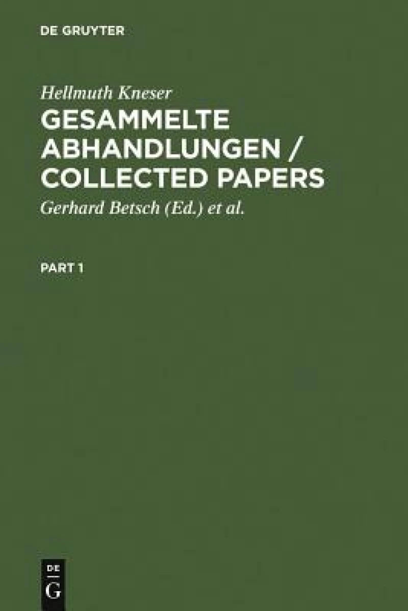 Gesammelte Abhandlungen / Collected Papers