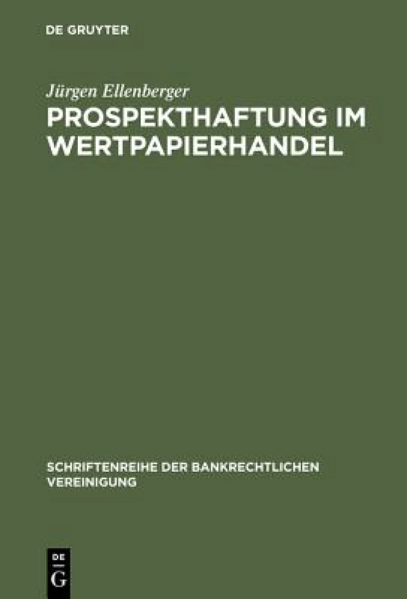 Prospekthaftung Im Wertpapierhandel