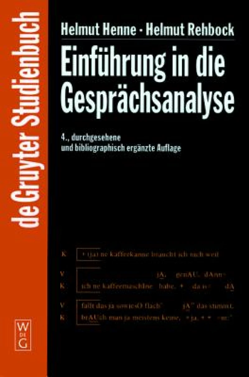 Einfuhrung in Die Gesprachsanalyse