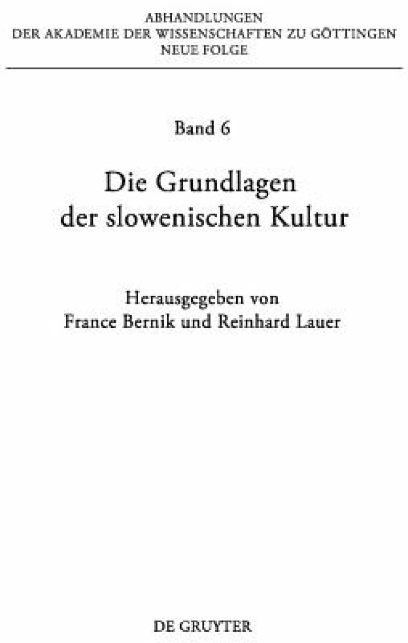 Grundlagen der slowenischen Kultur