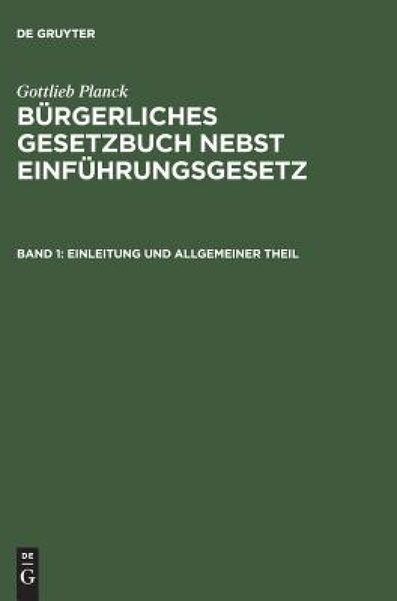 Einleitung und Allgemeiner Theil