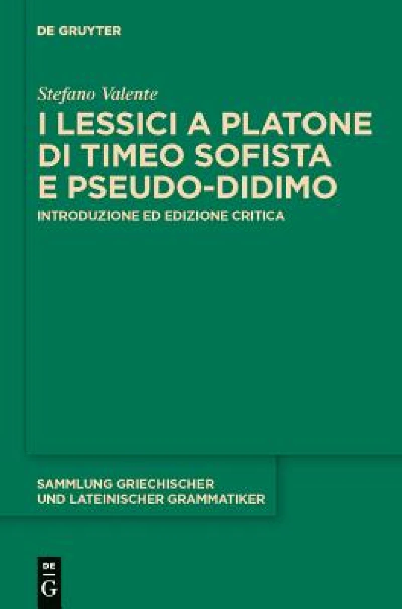 I lessici a Platone di Timeo Sofista e Pseudo-Didimo