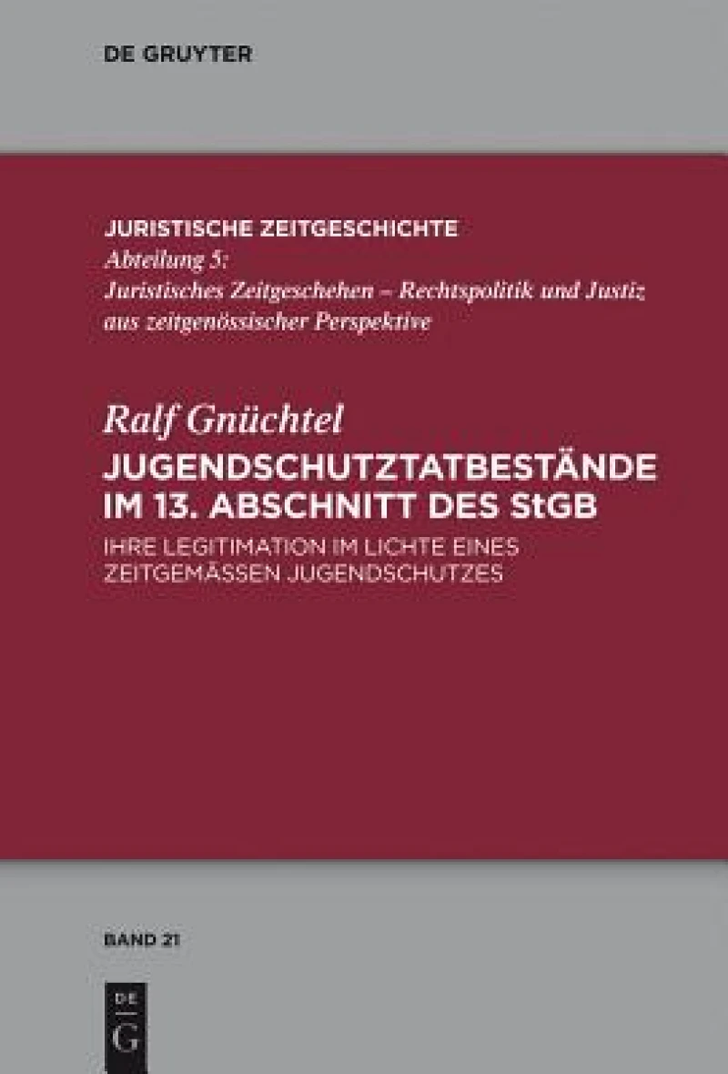 Jugendschutztatbestände Im 13. Abschnitt Des Stgb
