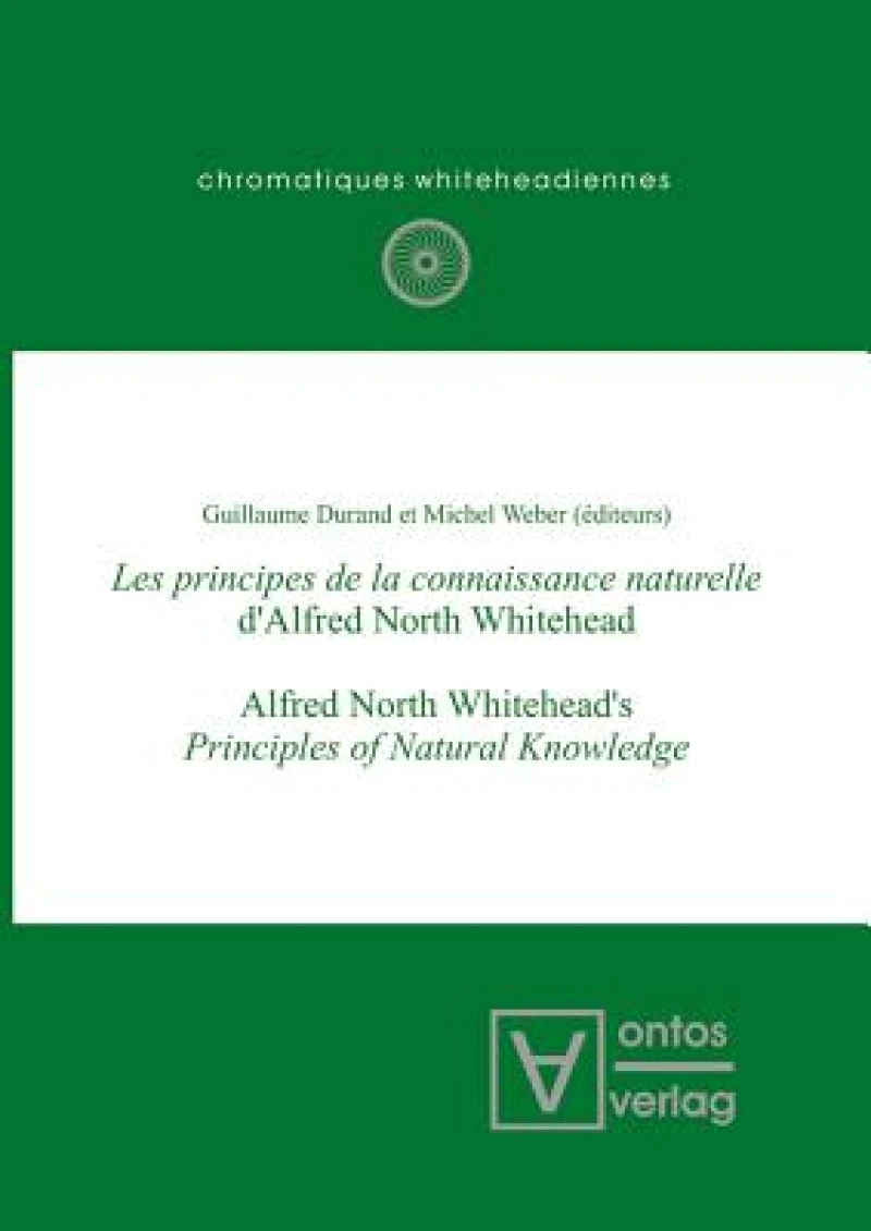 principes de la connaissance naturelle d''Alfred North Whitehead