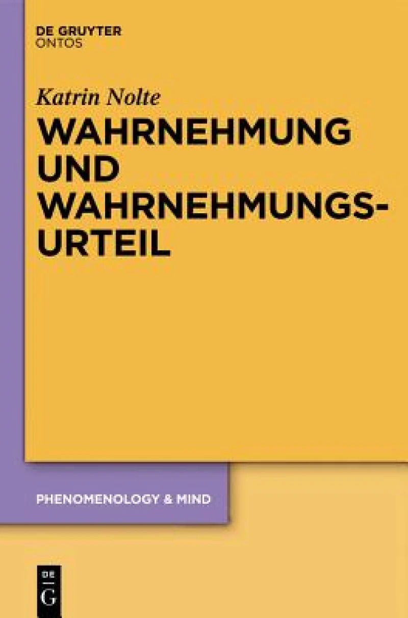 Wahrnehmung Und Wahrnehmungsurteil