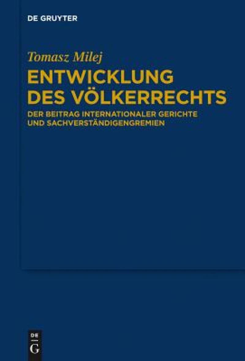 Entwicklung Des Völkerrechts