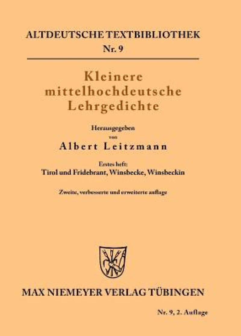 Kleinere mittelhochdeutsche Lehrgedichte
