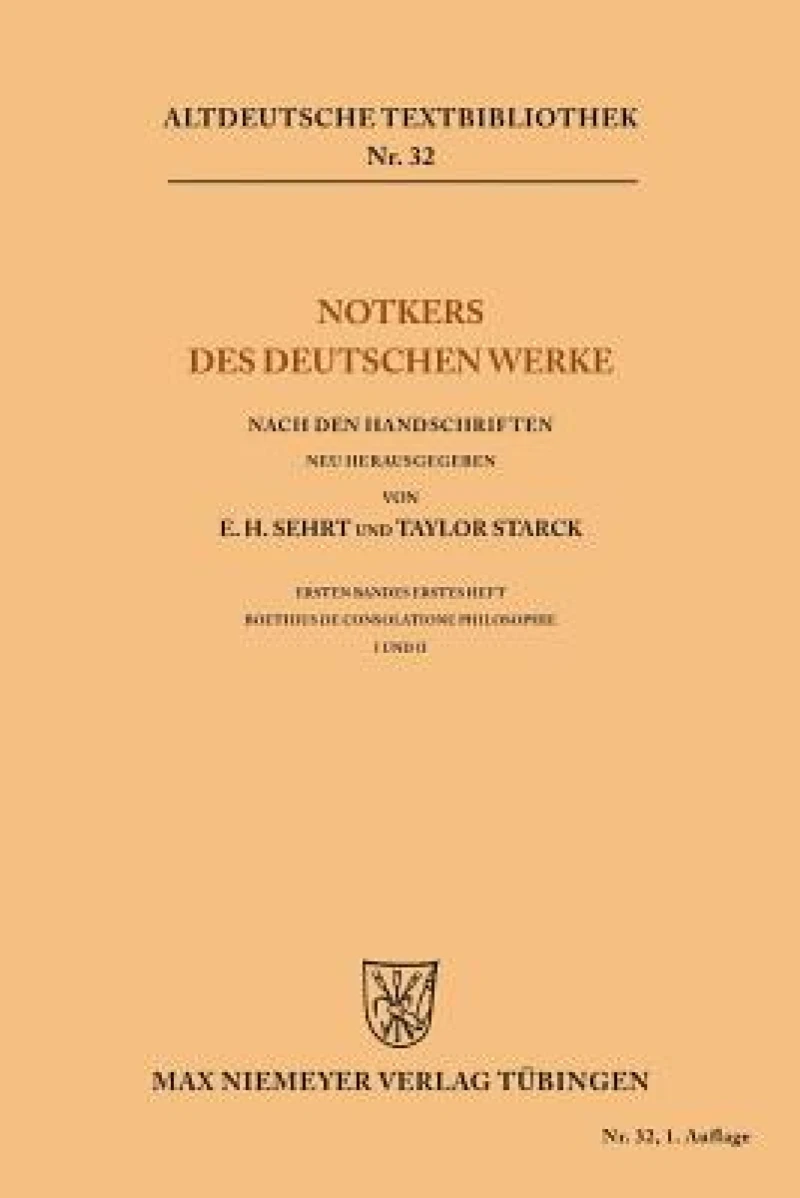 Notkers Des Deutschen Werke