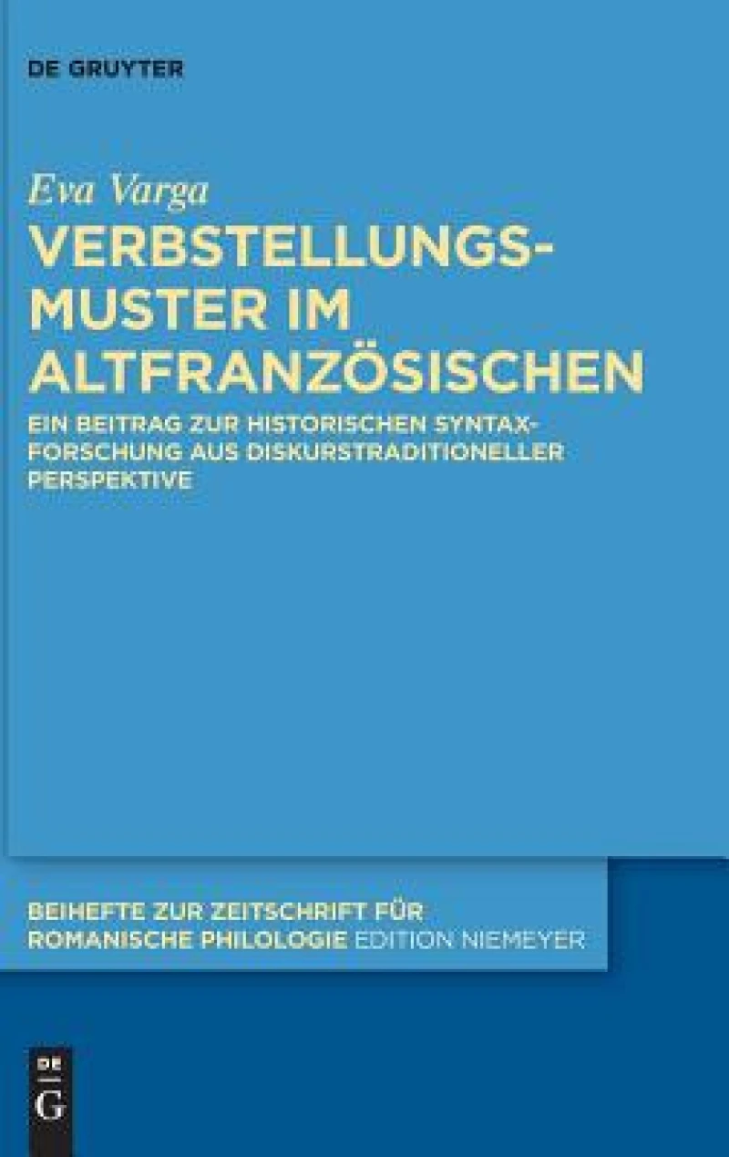Verbstellungsmuster Im Altfranzösischen
