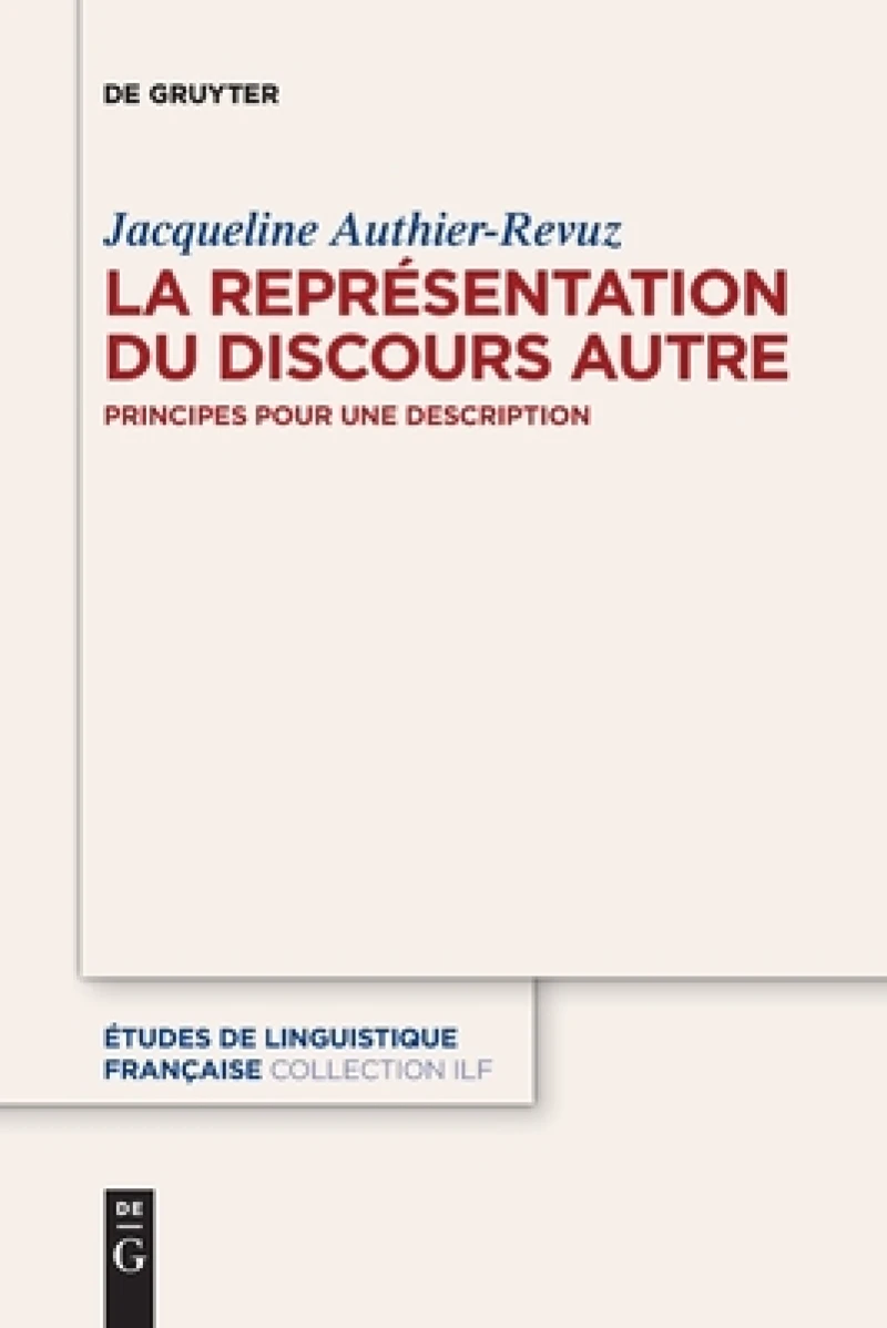 La Représentation Du Discours Autre