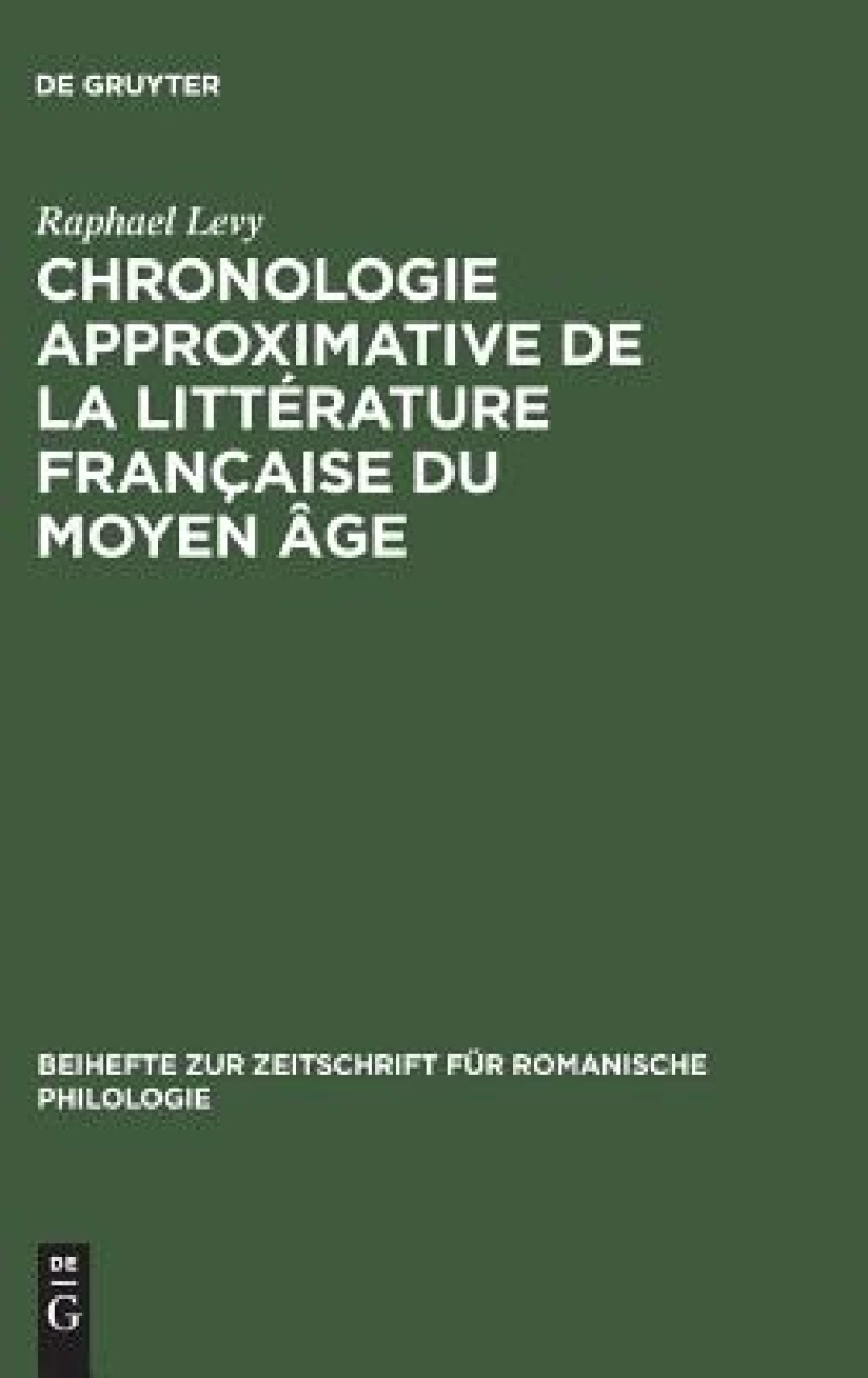 Chronologie approximative de la littérature française du moyen âge