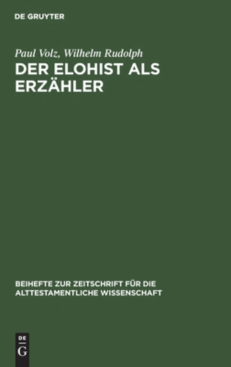 Elohist als Erzähler