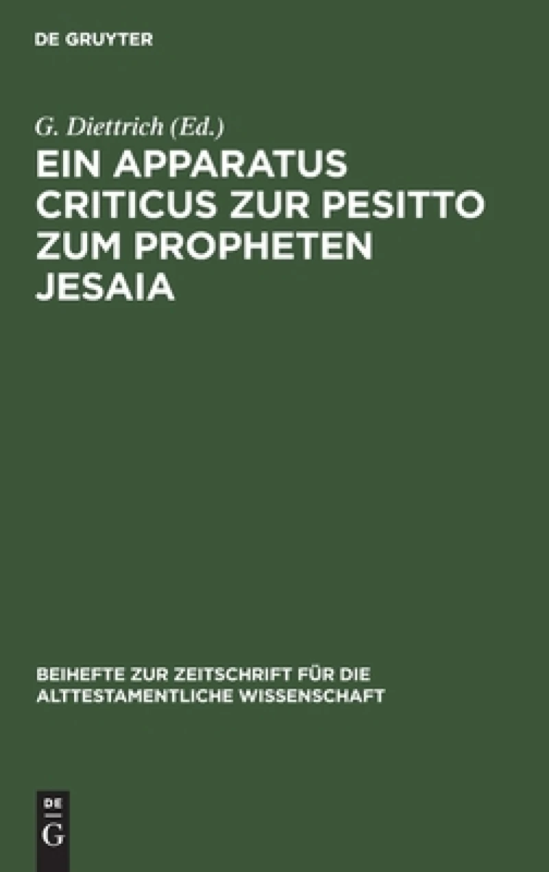 Apparatus criticus zur Pesitto zum Propheten Jesaia