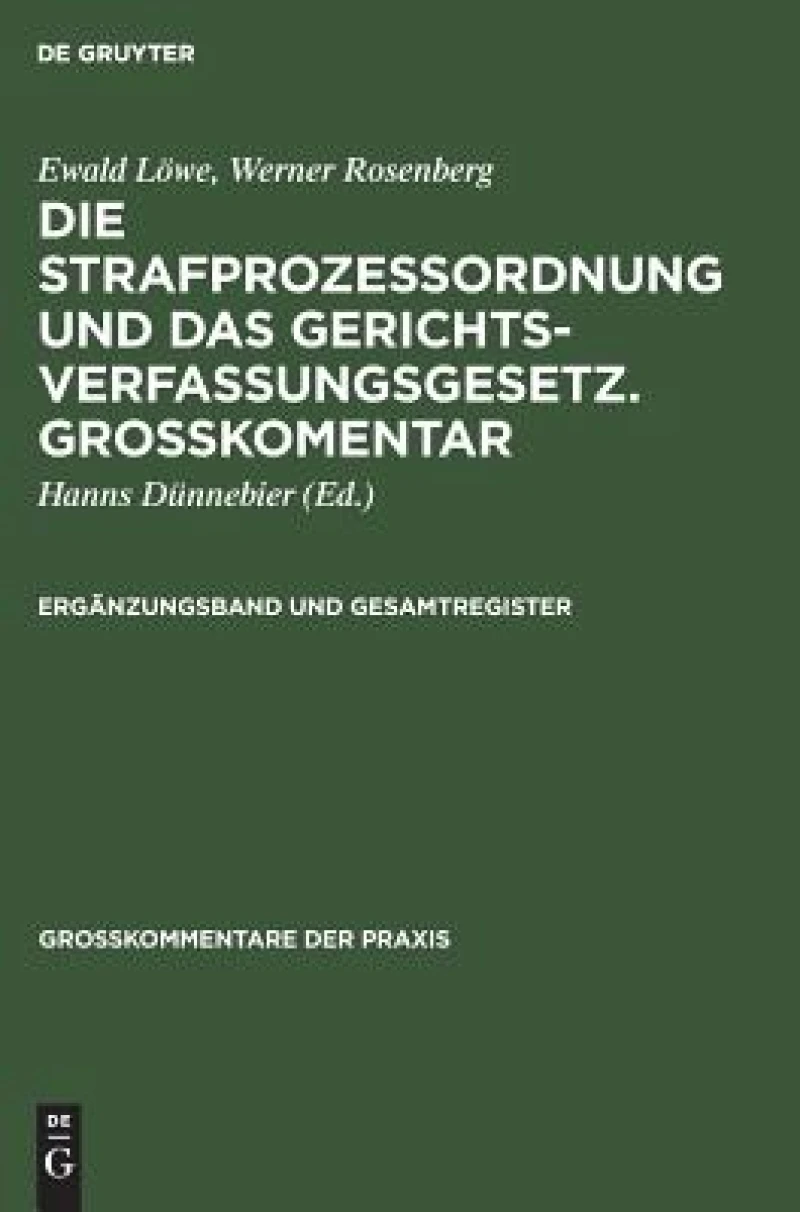 Ergänzungsband und Gesamtregister