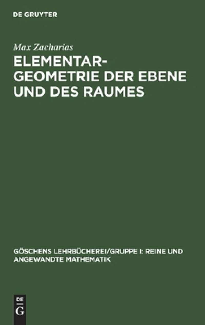 Elementargeometrie Der Ebene Und Des Raumes