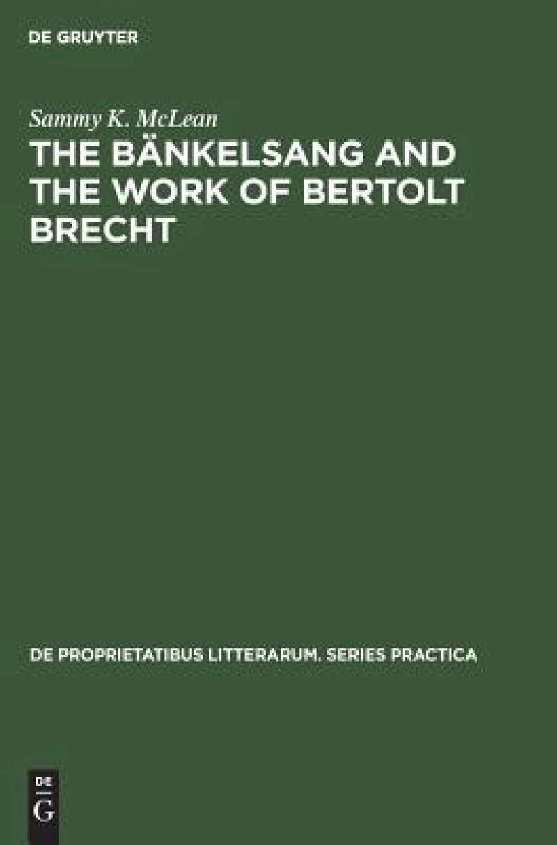 Bänkelsang and the work of Bertolt Brecht